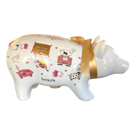 Benefit Cosmetics Piggy Bank 2014 Make Up Designer Ceramic - Picture 5 of 7